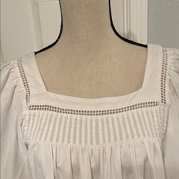 Banana Republic White Puff Sleeve Blouse - Picture 5 of 6